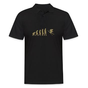 Ski Evolution Tshirt - Männer Poloshirt - Schwarz - Vorne - Kai (181cm)