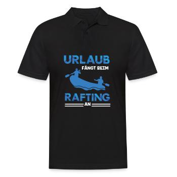 Rafting Abenteuer Schlauchboot Wassererlebnis - Männer Poloshirt - Schwarz - Vorne - Kai (181cm)