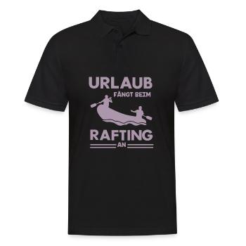 Rafting Abenteuer Schlauchboot Wassererlebnis - Männer Poloshirt - Schwarz - Vorne - Kai (181cm)