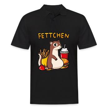 Dickes Frettchen - das Fettchen - Männer Poloshirt - Schwarz - Vorne - Kai (181cm)