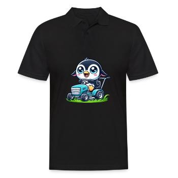 Penguin Tracteur Horticulture Paysagiste - Polo Homme - noir - Devant - Kai (181cm)