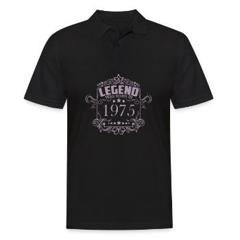 Birthday Legend 1975 Vintage Style - Men's Polo Shirt - black - Front - Kai (181cm)