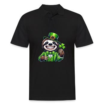 Mignon paresseux Trèfle de la Saint-Patrick Trèfle chanceux - Polo Homme - noir - Devant - Kai (181cm)