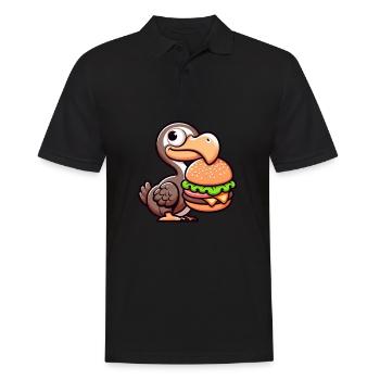 Fantaisiste Dodo Burger Chibi Hamburger - Polo Homme - noir - Devant - Kai (181cm)