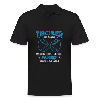 Tischler Zitat Unmögliches Grunge Design - Männer Poloshirt - Schwarz - Vorne - Kai (181cm)