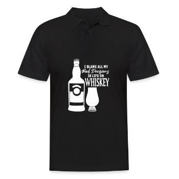 Mauvaises décisions Dicton du whisky - Polo Homme - noir - Devant - Kai (181cm)