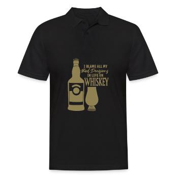 Mauvaises décisions Dicton du whisky - Polo Homme - noir - Devant - Kai (181cm)