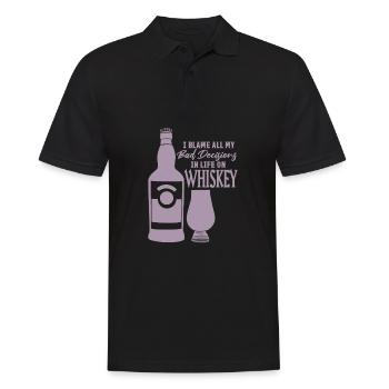 Mauvaises décisions Dicton du whisky - Polo Homme - noir - Devant - Kai (181cm)