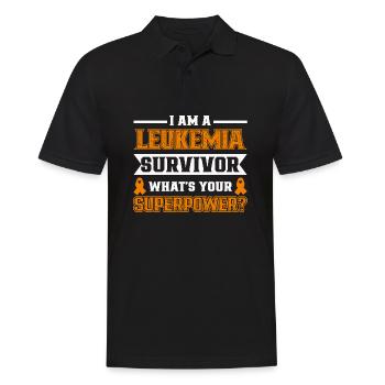 Leukemia Awareness Month Leukemia Survivor - Men's Polo Shirt - black - Front - Kai (181cm)