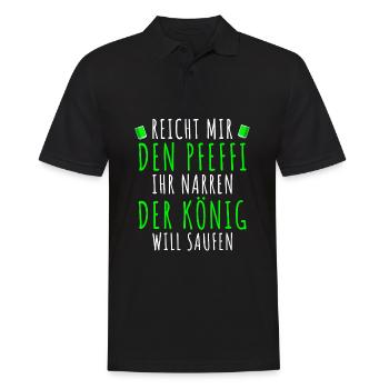 Pfefferminz Likör Pfeffi Vatertag Sauf - Männer Poloshirt - Schwarz - Vorne - Kai (181cm)