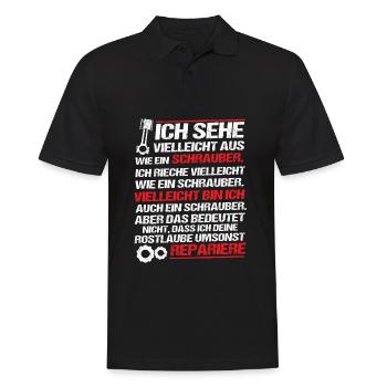 Screwdriver moth rustling, for hobbyists, funny - Men's Polo Shirt - black - Front - Kai (181cm)