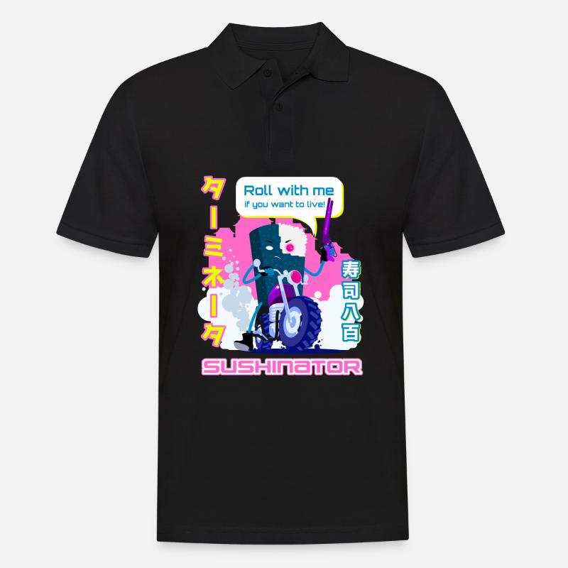 The Sushinator is back! - Männer Poloshirt - Schwarz