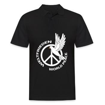 Paix dans le monde Journée mondiale de la paix Colombe de la paix - Polo Homme - noir - Devant - Kai (181cm)