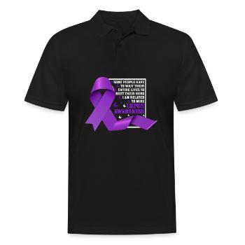 Lupus Bewusstseins Monat - Männer Poloshirt - Schwarz - Vorne - Kai (181cm)