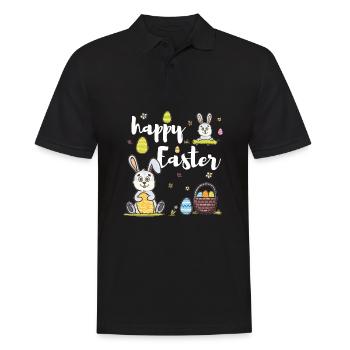 Easter T-Shirt - Men's Polo Shirt - black - Front - Kai (181cm)