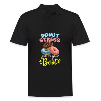 Donut - Männer Poloshirt - Schwarz - Vorne - Kai (181cm)