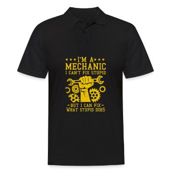 mechanic - Men's Polo Shirt - black - Front - Kai (181cm)