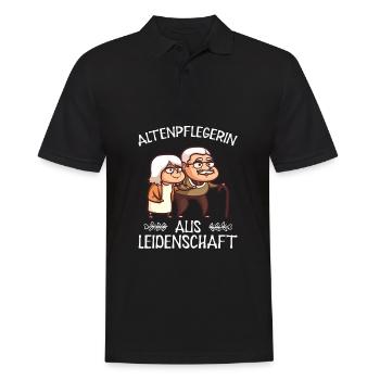 Altenpflegerin - Männer Poloshirt - Schwarz - Vorne - Kai (181cm)