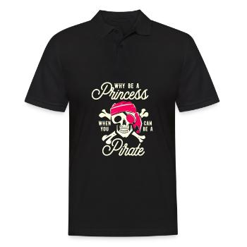 Pirate Shirt Fille Femme Crâne Pirate - Polo Homme - noir - Devant - Kai (181cm)