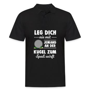 Kugelstoßen - Männer Poloshirt - Schwarz - Vorne - Kai (181cm)