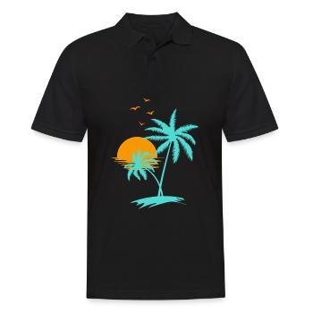 Miami Beach - Men's Polo Shirt - black - Front - Kai (181cm)