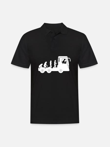 Evolution du camionneur - Polo Homme - noir