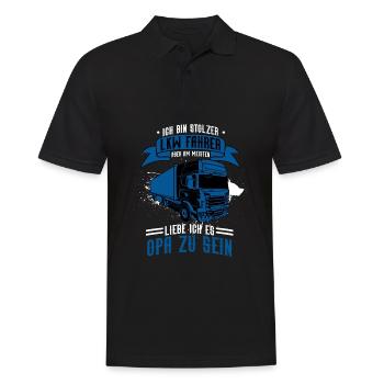 Opa LKW Fahrer Opa Werden Überraschung 2020 - Männer Poloshirt - Schwarz - Vorne - Kai (181cm)