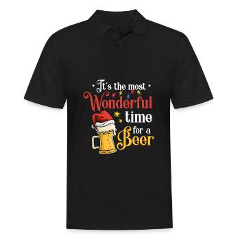 Lustig Weihnachts Bier Party Feiern Apres Ski - Männer Poloshirt - Schwarz - Vorne - Kai (181cm)