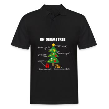 Oh Geometree Drôle prof de maths de Noël - Polo Homme - noir - Devant - Kai (181cm)