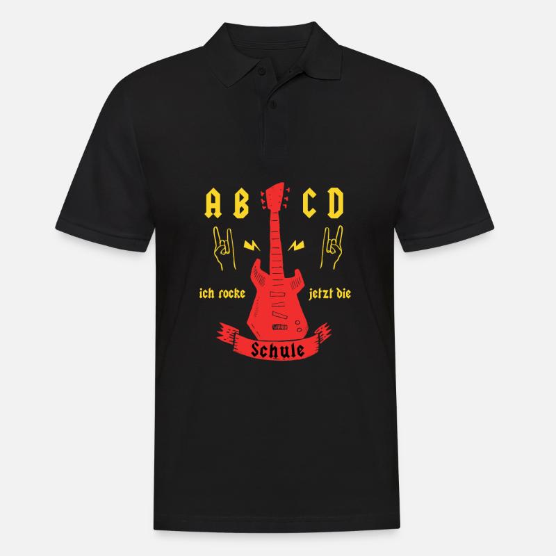 Rock Einschulung - Männer Poloshirt - Schwarz