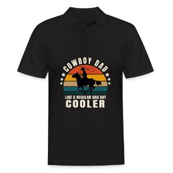 Cowboy-Vater. Cowboy - Männer Poloshirt - Schwarz - Vorne - Kai (181cm)