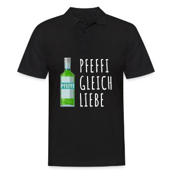 Pfefferminz Likör Pfeffi Vatertag Sauf - Männer Poloshirt - Schwarz - Vorne - Kai (181cm)