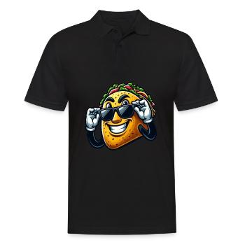 Taco Cartoon Mexikanisches Essen Film - Männer Poloshirt - Schwarz - Vorne - Kai (181cm)