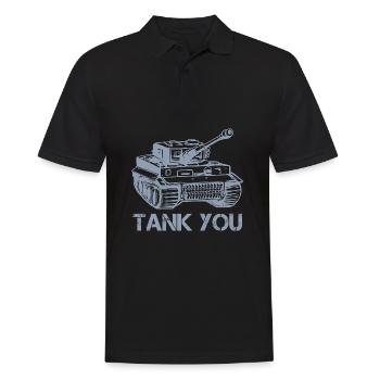 Tank Merci Tank vous - Polo Homme - noir - Devant - Kai (181cm)