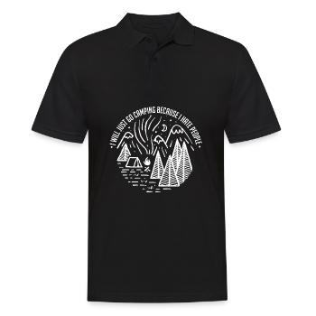 Camping Nature Camping People - Men's Polo Shirt - black - Front - Kai (181cm)
