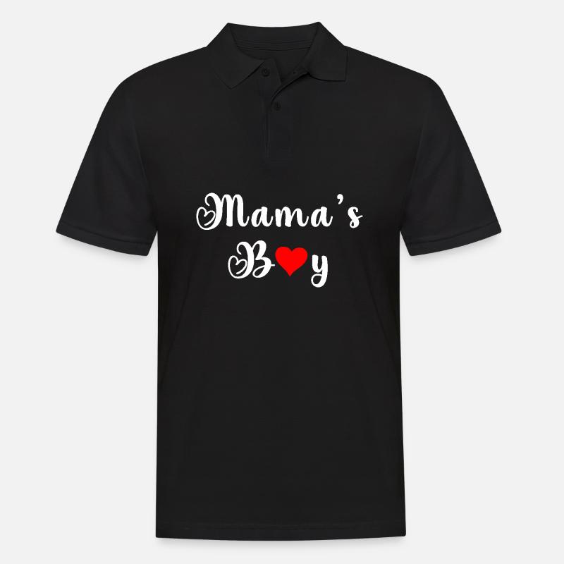 Mamas Junge - Männer Poloshirt - Schwarz