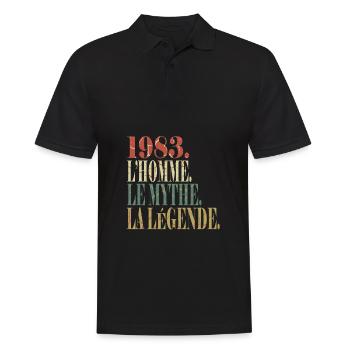 Legende 1983 Geburtstag Geburtsjahr 1983 Männer - Männer Poloshirt - Schwarz - Vorne - Kai (181cm)