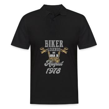Motard motard né en 1978 - Polo Homme - noir - Devant - Kai (181cm)