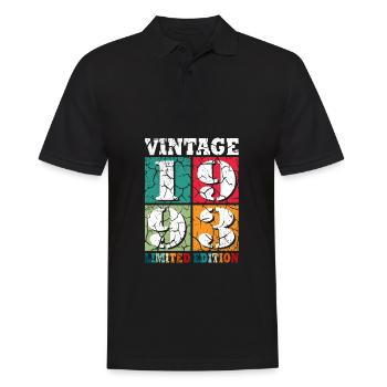 30. Geburtstag Jahrgang 1993 Vintage 1993 - Männer Poloshirt - Schwarz - Vorne - Kai (181cm)