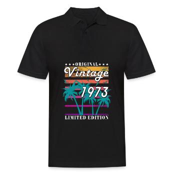 1973 Jahrgang Geburtstag Geburtsjahr 1973 Geschenk - Männer Poloshirt - Schwarz - Vorne - Kai (181cm)