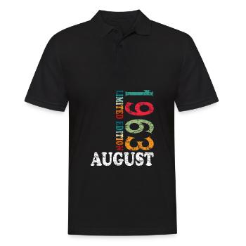August 1963 Jahrestag August 1963 August - Männer Poloshirt - Schwarz - Vorne - Kai (181cm)