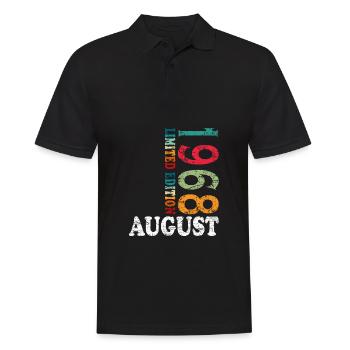 Août 1968 Anniversaire Août 1968 Août - Polo Homme - noir - Devant - Kai (181cm)