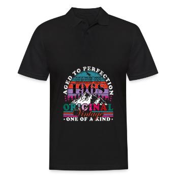 55. Geburtstag Jahrgang 1968 Vintage 1968 - Männer Poloshirt - Schwarz - Vorne - Kai (181cm)