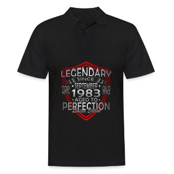 Septembre 1983 Anniversaire Septembre 1983 Septembre - Polo Homme - noir - Devant - Kai (181cm)