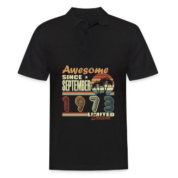 Septembre 1973 Anniversaire Septembre 1973 Septembre - Polo Homme - noir - Devant - Kai (181cm)