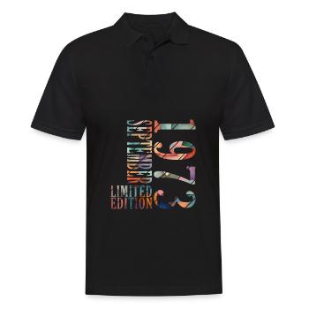 Septembre 1973 Vintage Anniversaire Vintage Geschen - Polo Homme - noir - Devant - Kai (181cm)