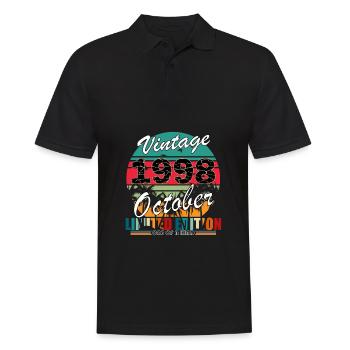 25e anniversaire Année Octobre 1998 Original 1998 - Polo Homme - noir - Devant - Kai (181cm)