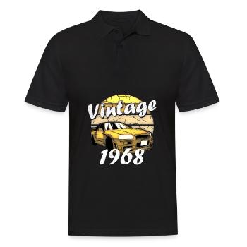 1968 Millésime Anniversaire Année de naissance 1968 Cadeau - Polo Homme - noir - Devant - Kai (181cm)
