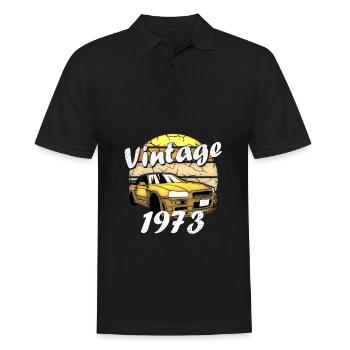 1973 Jahrgang Geburtstag Geburtsjahr 1973 Geschenk - Männer Poloshirt - Schwarz - Vorne - Kai (181cm)