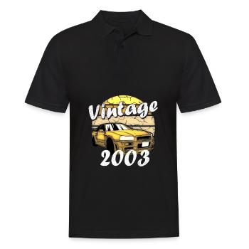 2003 Vintage Birthday Year of birth 2003 Gift - Men's Polo Shirt - black - Front - Kai (181cm)